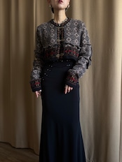 greige tyrolean remake knit cardigan-5125-12