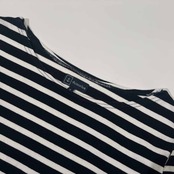 ARMOR LUX アルモリュクス ボーダー ボートネック 7分袖 シャツ カットソー O/ブラック×ホワイト レディース