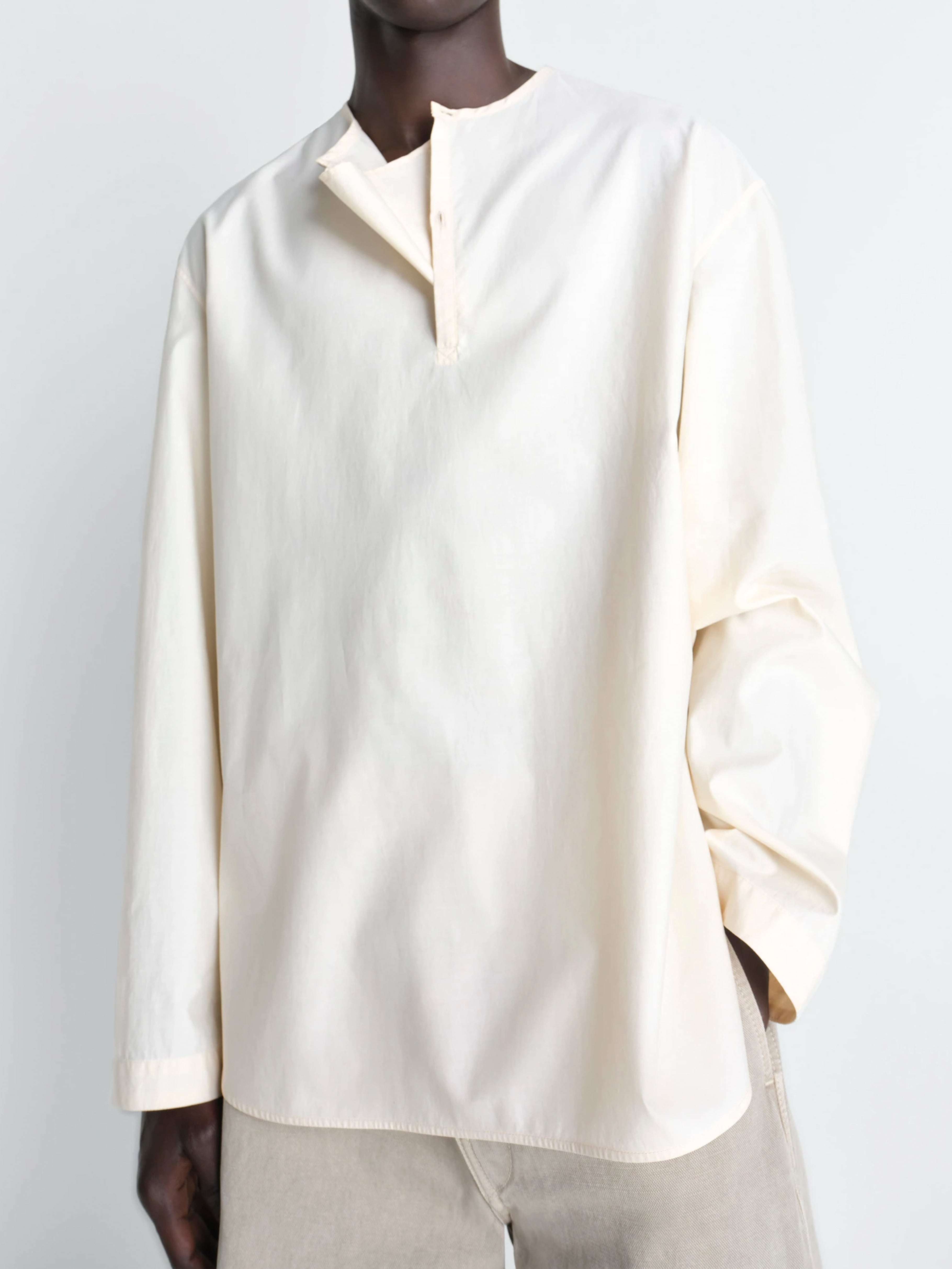 LEMAIRE VAREUSE TOP LIGHT CREAM OT0013 LF1500 | BEST PACKING STORE
