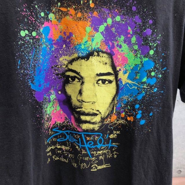 JIMI HENDRIXジミ・ヘンドリックス プリントTシャツ ロックT USED