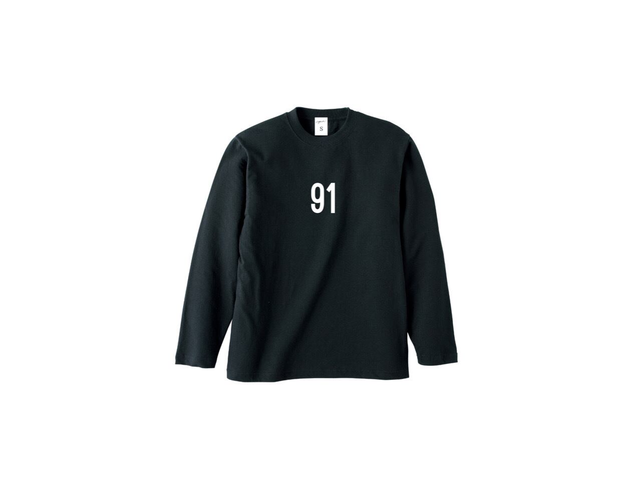 91 logo long T-shirts (BLK)