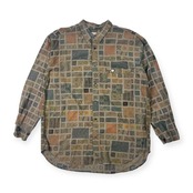 GOOSE&GANDER グースアンドガンダー 総柄 長袖 レーヨンシャツ 柄シャツ 48/マルチ メンズ