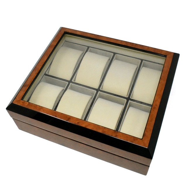 Georgio Fellini ジョルジオフェリーニ B242 腕時計ケース ウォッチケース ボックス型 ガラス板 8本収納