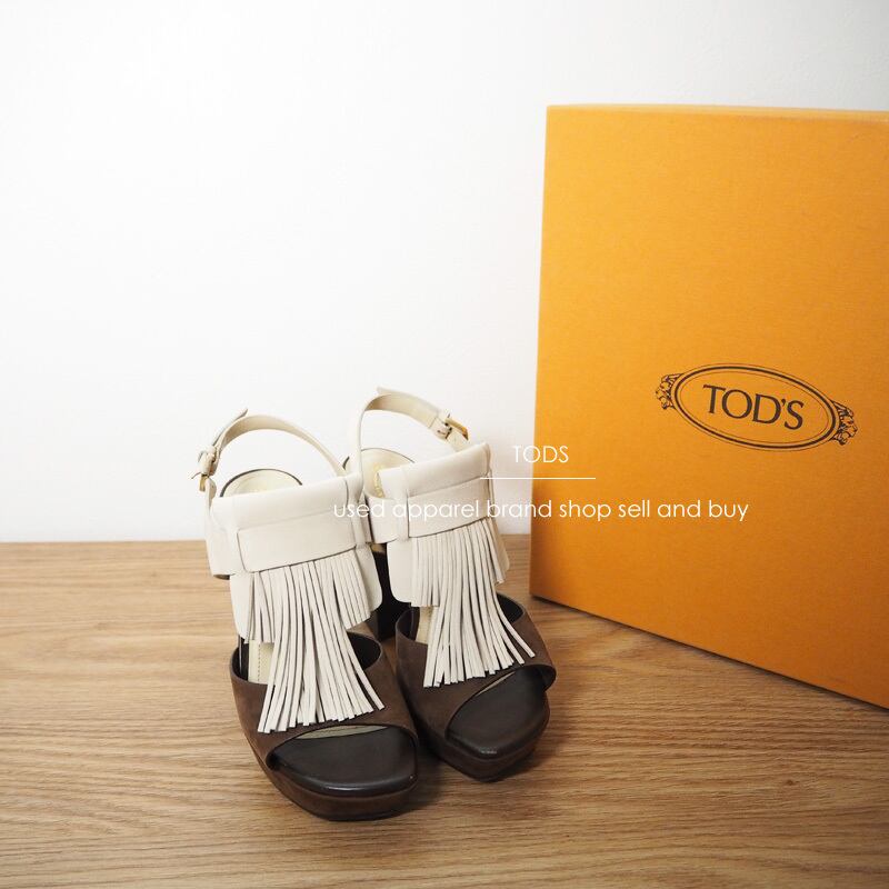 TOD'S トッズ フリンジ サンダル 34