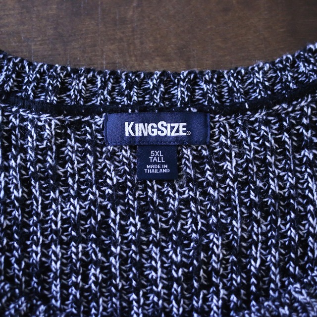 "KING SIZE" XXXXXL super over silhouette melange knit sweater