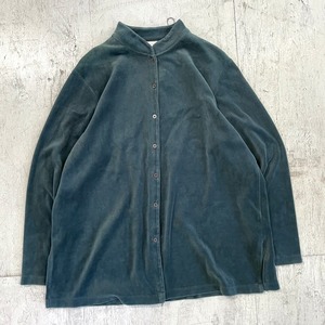 1980's- L.L.BEAN velour no collar shirt #G984