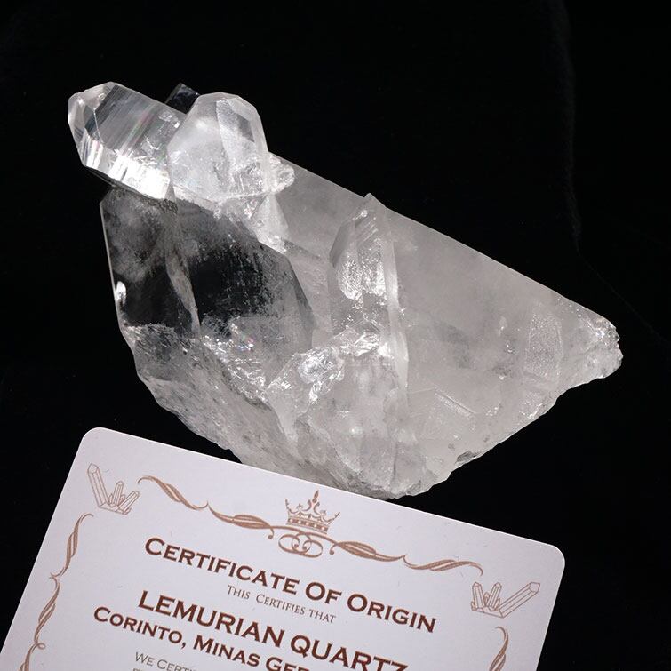 水晶 クラスター 原石 ブラジル ミナスジェライス州 コリント産 レムリアンシード クォーツインクォーツ 証明書付属 282-181