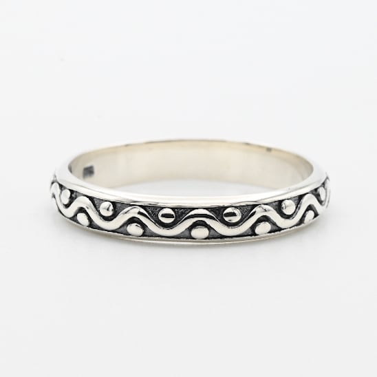 Cutting Out Abstract Design Thin Band Ring #20.5 / Denmark