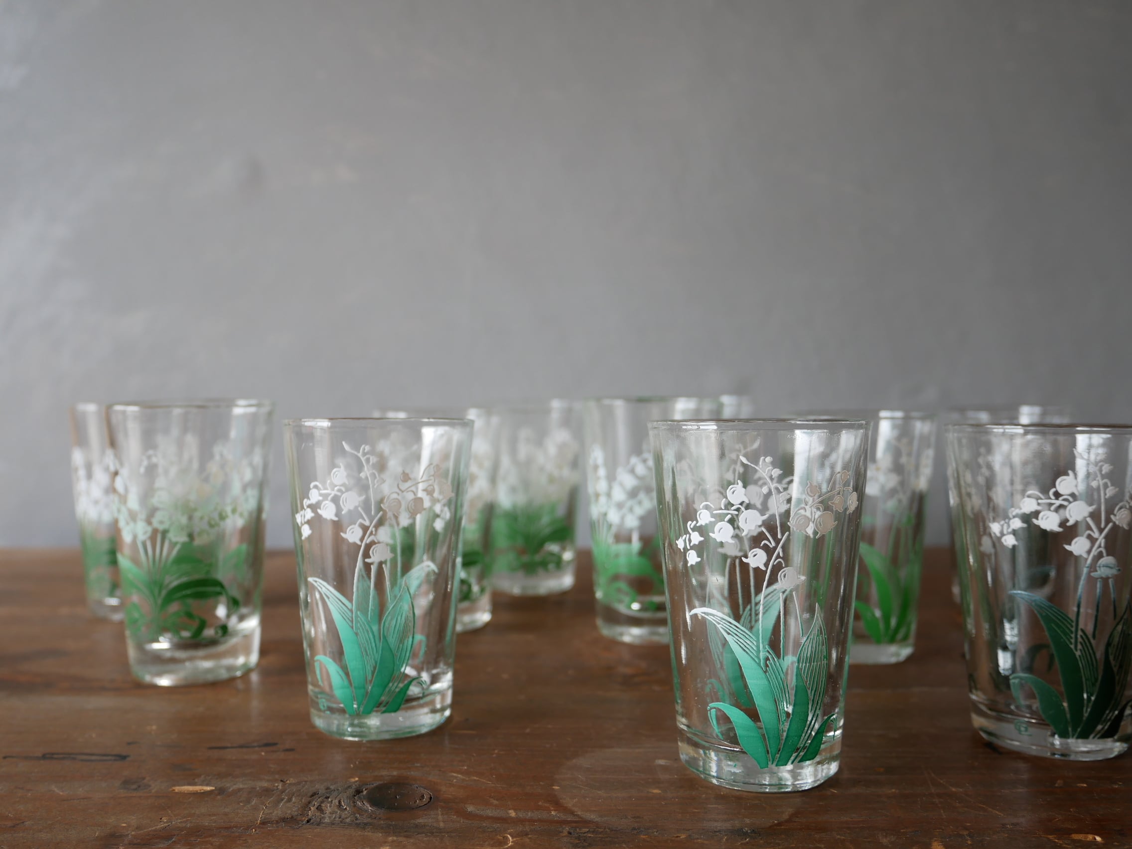 フランスアンティーク すずらん カラフとミニコップ