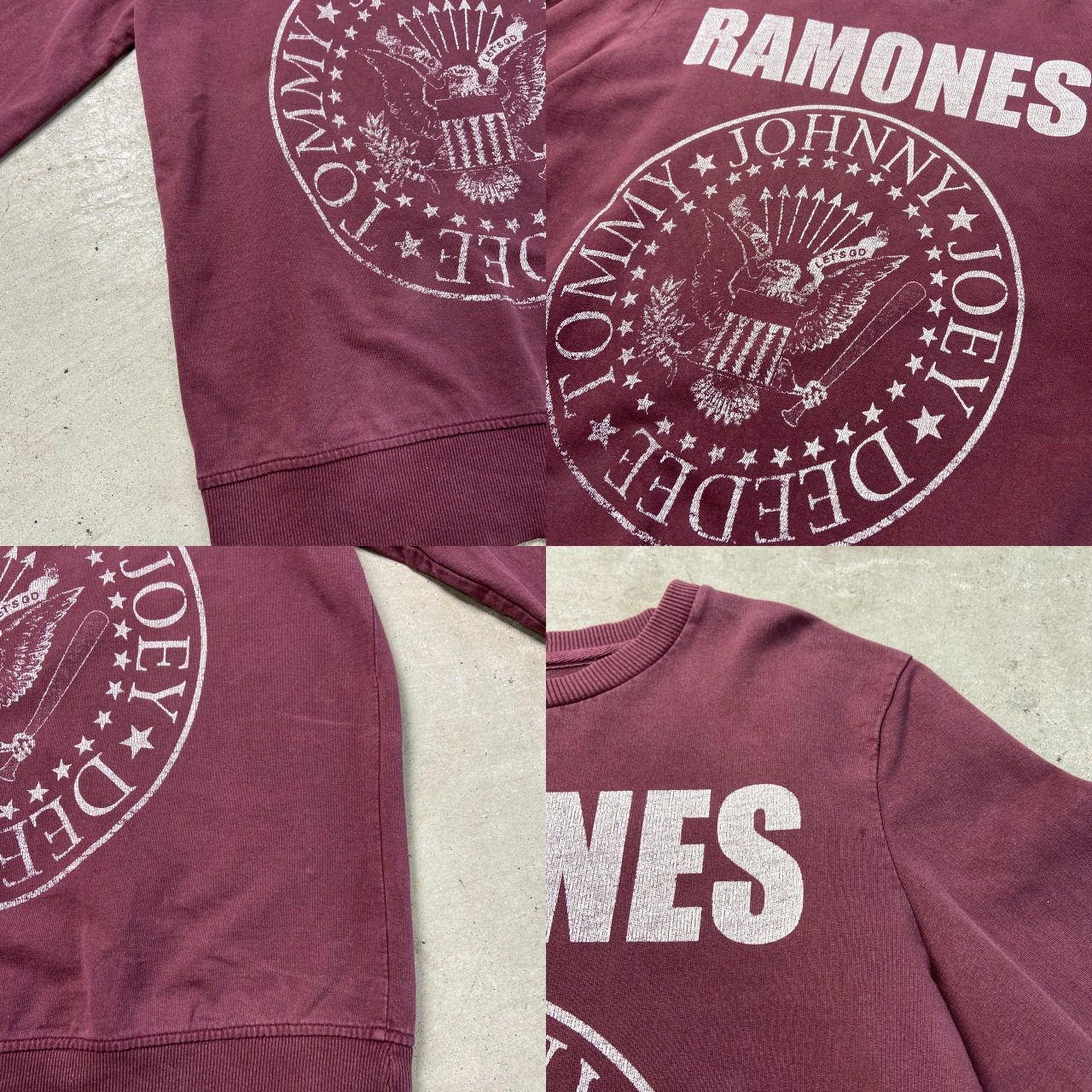 00年代 RAMONES ラモーンズ プリント バンドスウェット メンズL 古着 