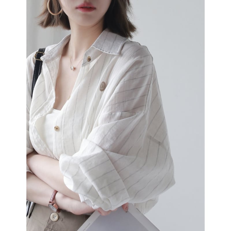 ストライプ カラー シャツ 4COL 10003