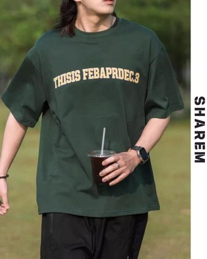 casual round neck short sleeve T-shirt B0190