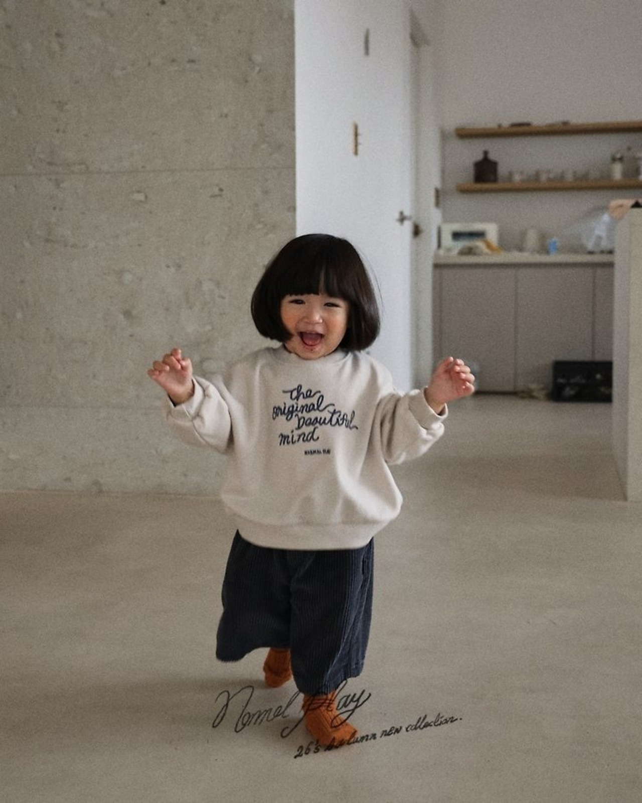 韓国子供服 / 26Autumn / normalplay / ビューティフルスウェット / キッズ / 秋服 *12M~L*