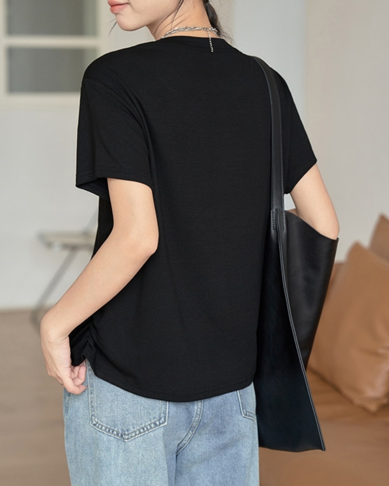 ドローストリングサイドギャザーTシャツ 2color A1084 - 10