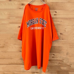 【champion】カレッジ モーガン州立大学 Tシャツ アーチロゴ 刺繍ロゴ 3XL 超ビッグサイズ チャンピオン US古着