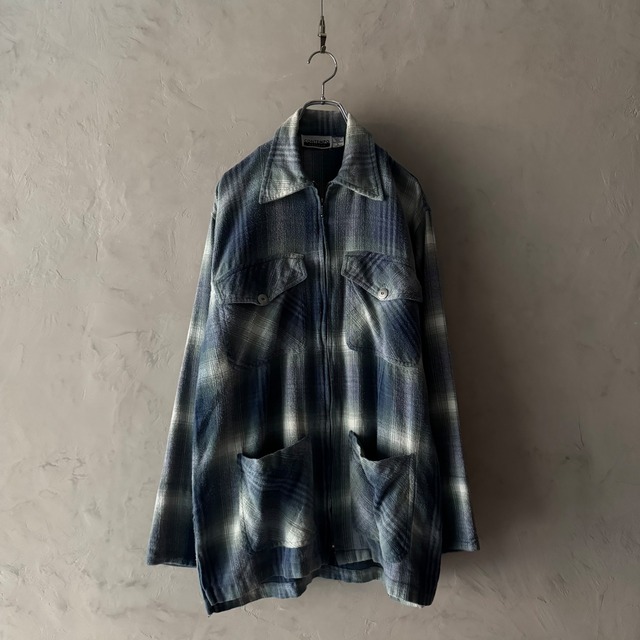 90's Ombre Check Zip-Up Jacket