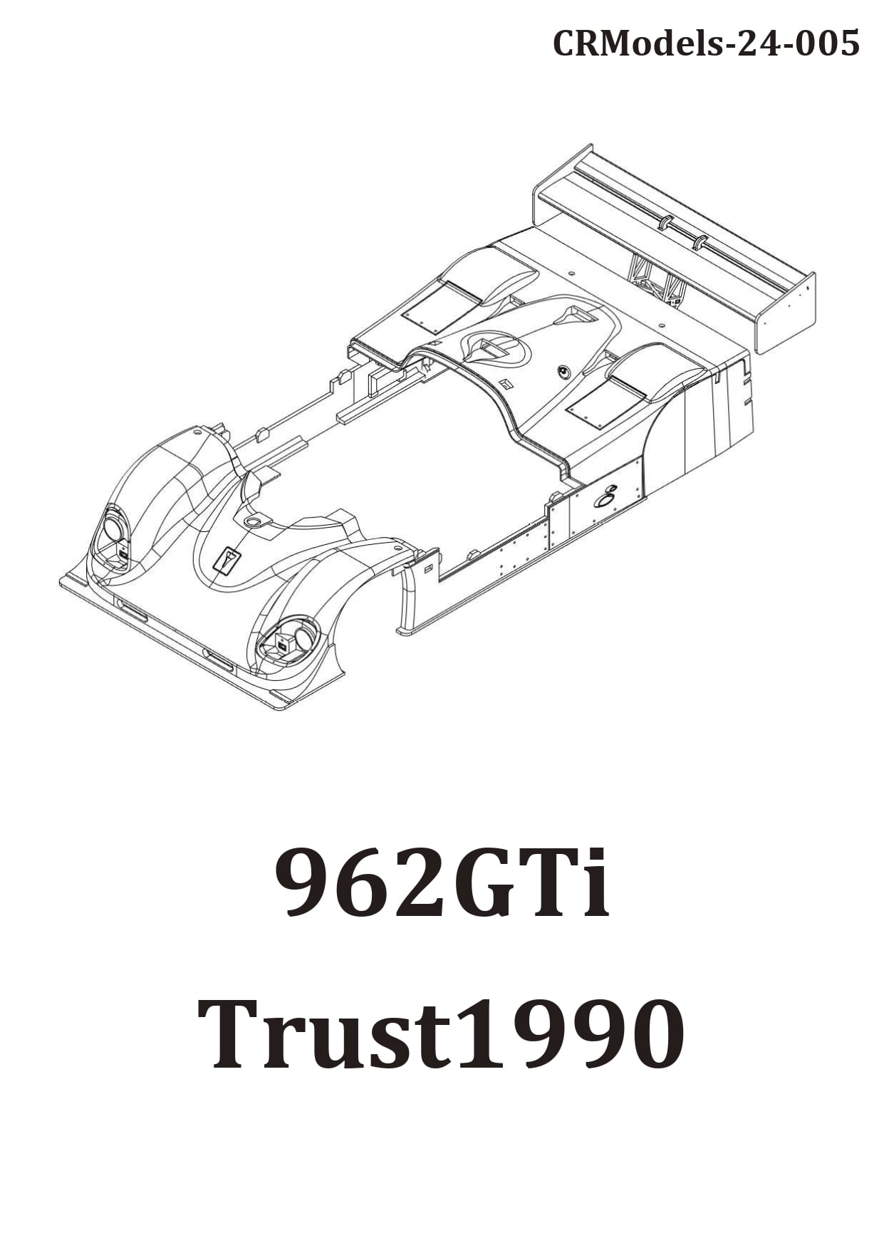 TU91様　ヘッドレスDIYキットパーツ【希望者にはボディ＆ネック込9千円】 CRM005 1/24 962GTi トラスト 1990 JSPC トランスキット | ノリタケ