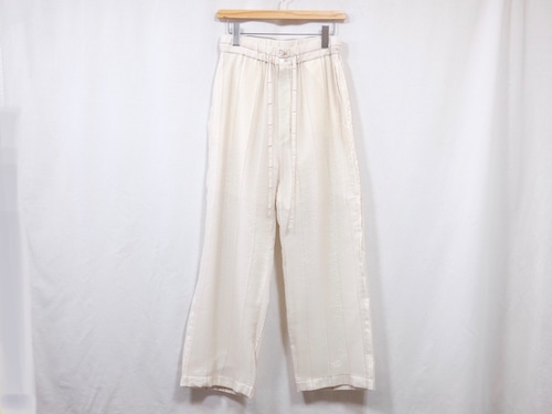 pelleq “ mole stripe double use trousers “ White