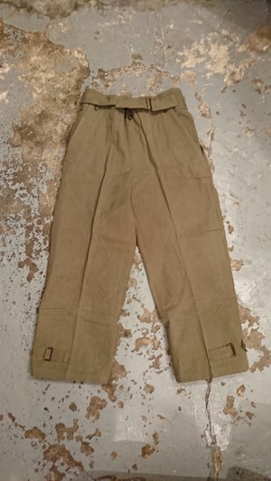 1940s "FRENCH ARMY M-38 MOTOR CYCLE RIDING  PANTS " DEAD STOCK