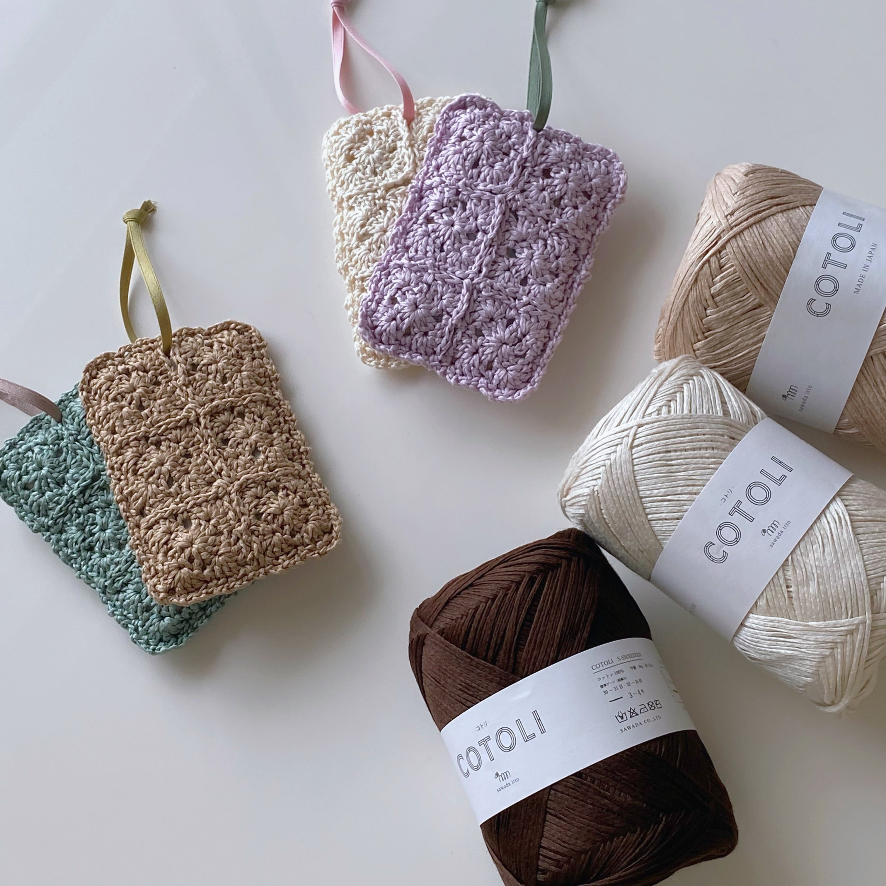 モチーフつなぎのサシェ | Jul Knitting キット | ［hus:］フース