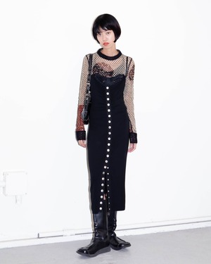 1990s DOLCE&GABBANA - button front slip dress