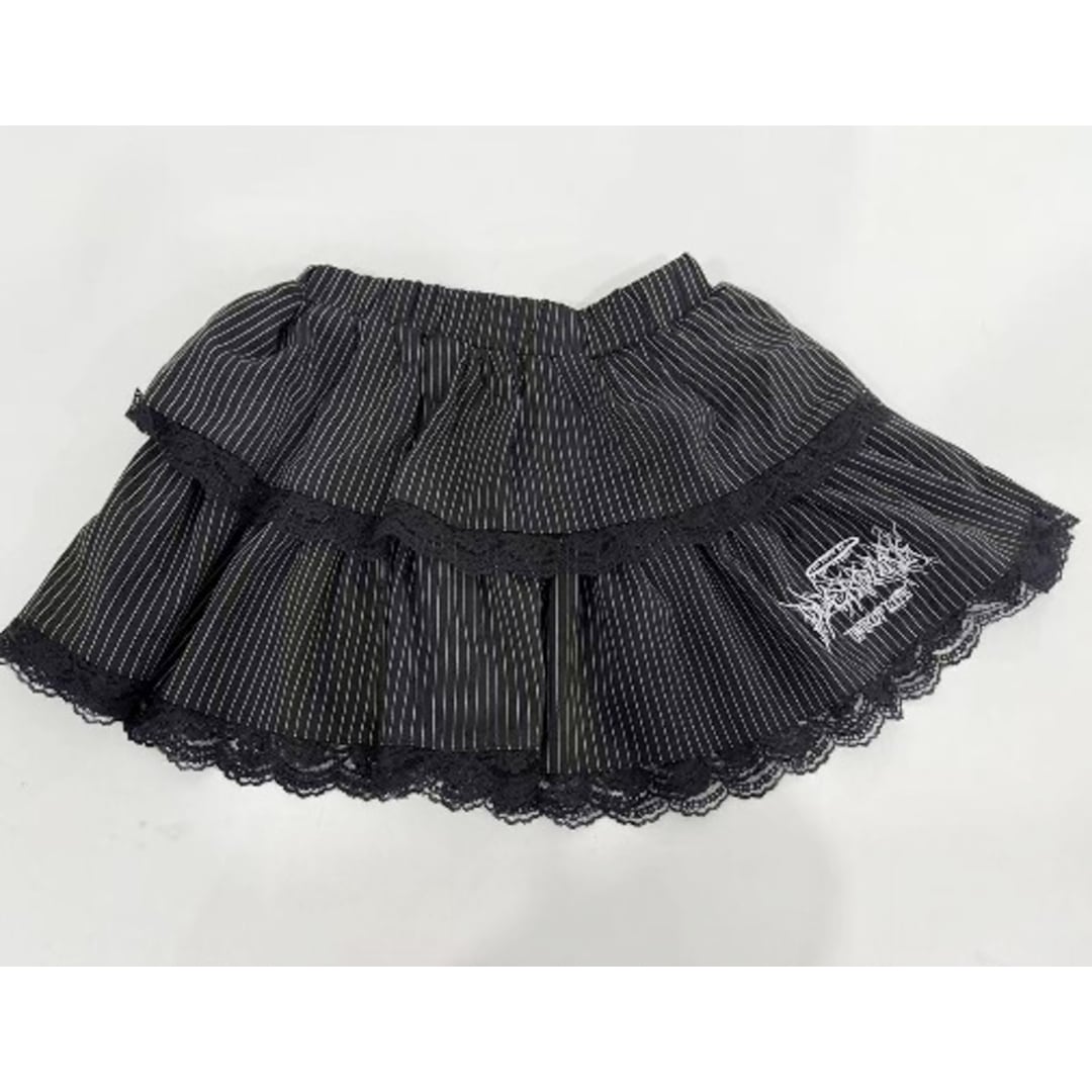 【近日発売予定】サブカル刺繍★ピンストライプティアードスカート