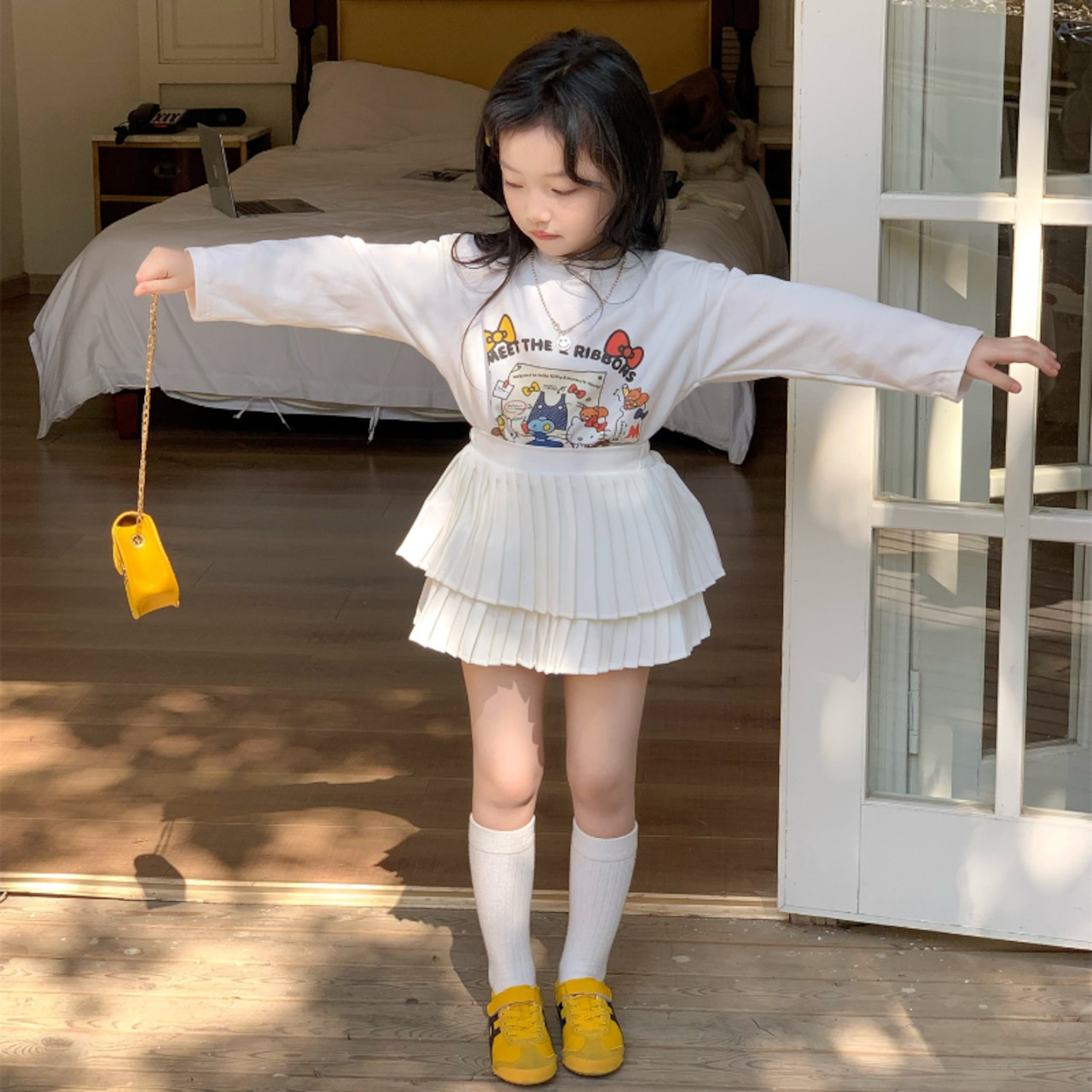 夏韓国風パンツ付きスカート