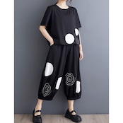 ドット&渦巻き Tシャツ キュロット セレクト30131