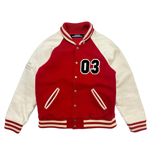 中古 オゾンコミュニティ OZONE COMMUNITY スタジャン スタジアムジャンパー クリーニング済 レディース 実寸L相当