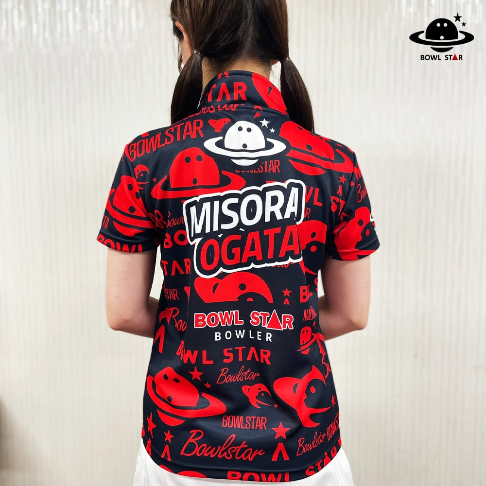 ボウルスターネオンレッド[ウェア-98]ネーム入り・完全受注生産