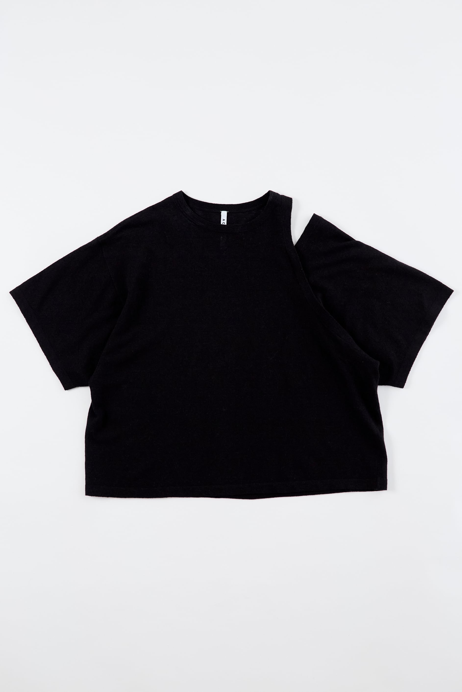 SHOULDER SLIT T SHIRTS 26SSAC-012 BLACK