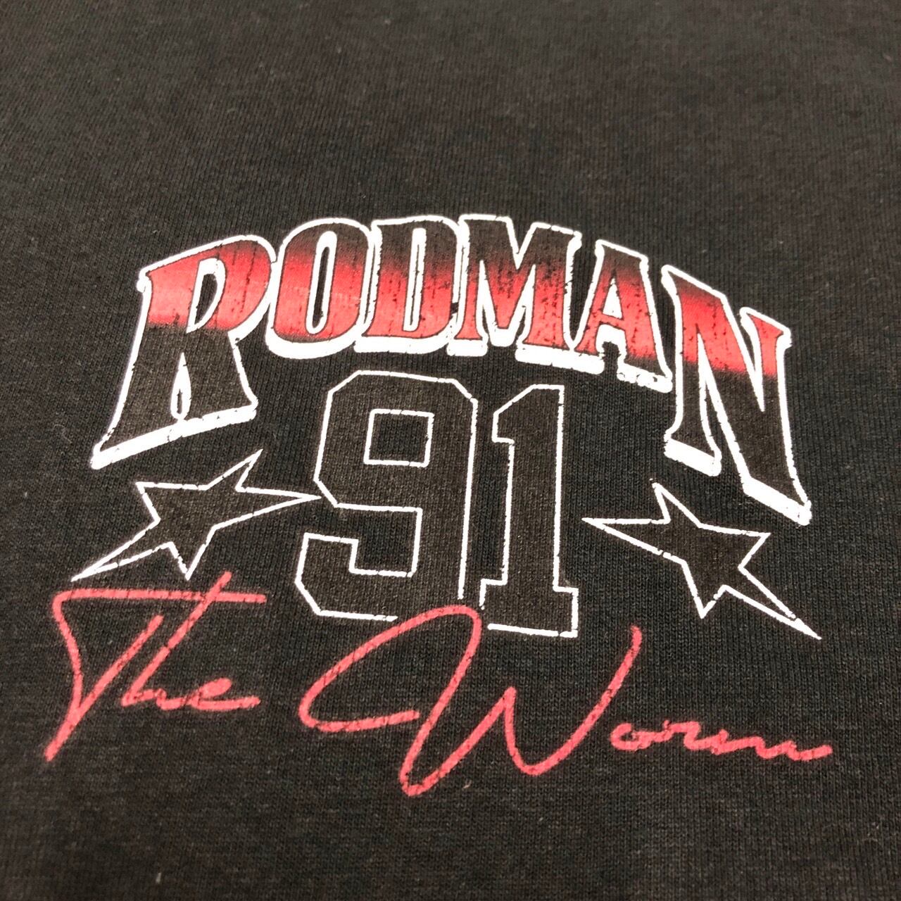 DENNIS RODMAN/Print Tee/L/プリントT/フォトT/Tシャツ/ブラック