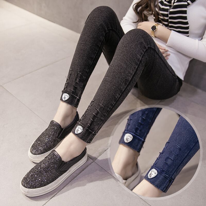 【新作】【送料無料】 マタニティウェア2020春秋新作イミテーションデニムウェア＆ウォッシュウォーターフットストレッチ妊娠中のベリーリフトパンツデニムパンツ-アリババ スプリング 春物 オータム 秋物 expec279302963059