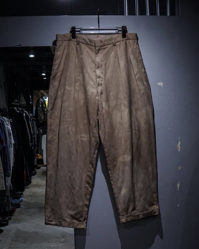 【add (C) vintage】80's "Polo by Ralph Lauren" Vintage Garment Dyed Linen Slacks