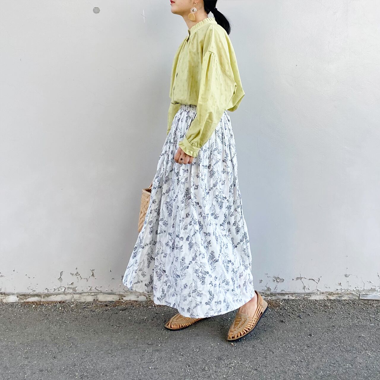 Jacquard print skirt (off white)