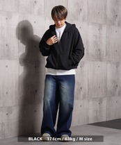 ◆バルーンスリーブ ボックス ジップパーカー◆sb-g9462652h