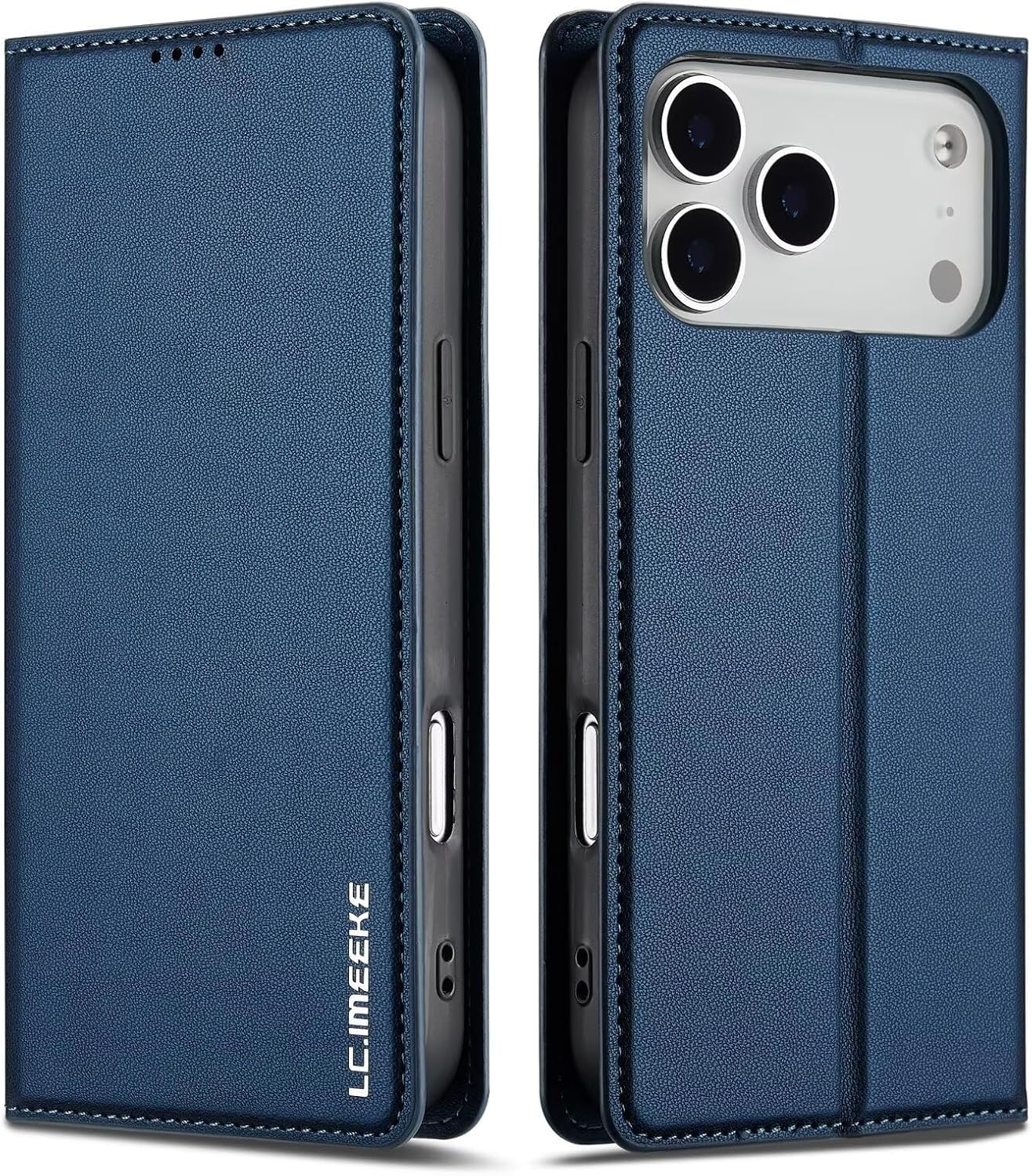 WANWO for iPhone 18 Pro Max/ 17 Pro Max ケース 手帳型 通用 for アイフォン 17 プロ マックス 手帳 ケース 高級PUレザー マグネット式 カード収納 横置きスタンド機能 携帯カバー 肌触り良い 薄型 軽量 防水 耐摩擦シンプル 全面保護 財布型 耐衝撃 上品な ブルー