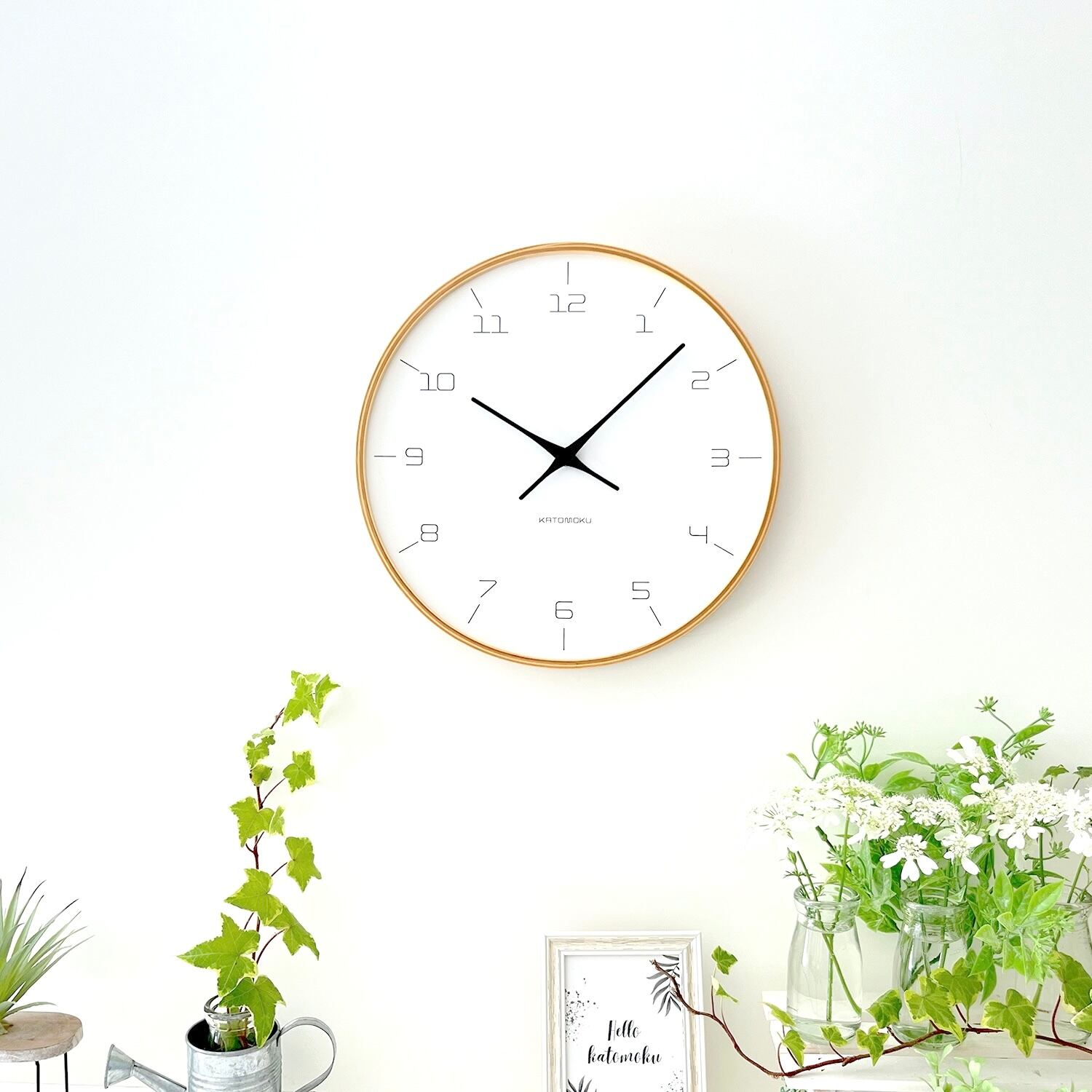 KATOMOKU plywood clock 7 ナチュラル km-71NA 掛け時計 | 加藤木工