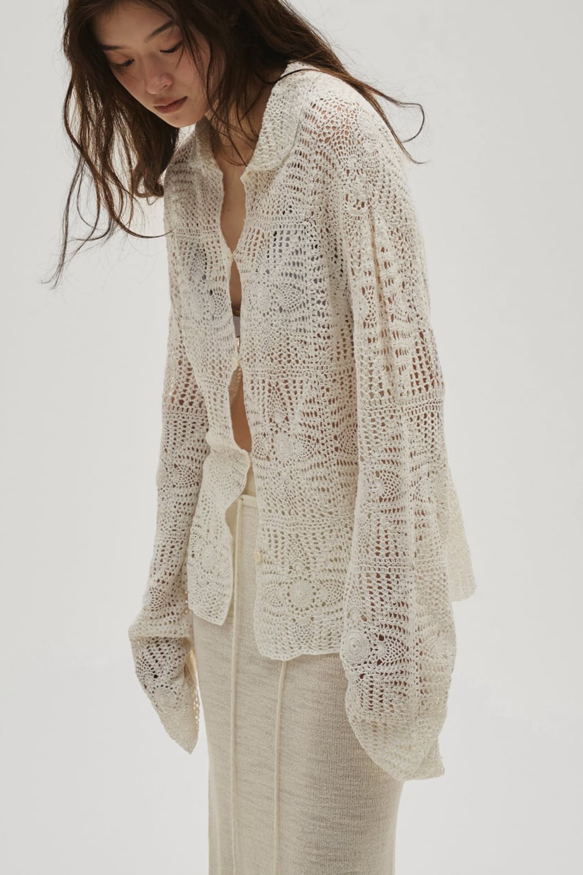todayful Lace knit shirts レースニットシャツ TODAYFUL/トゥデイフル】Lace Knit Shirts(レースニットシャツ)・12510516