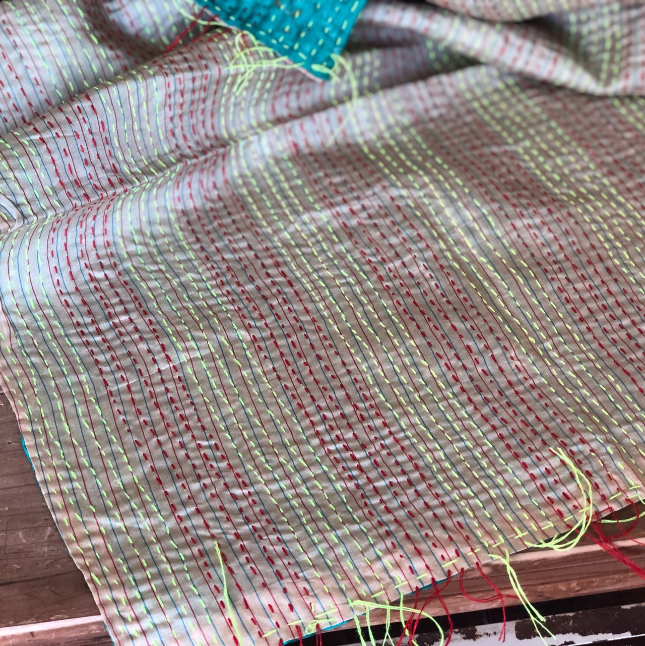 リサイクルサリーのカンタショール 小12 インドの手仕事布 Mulaセレクト