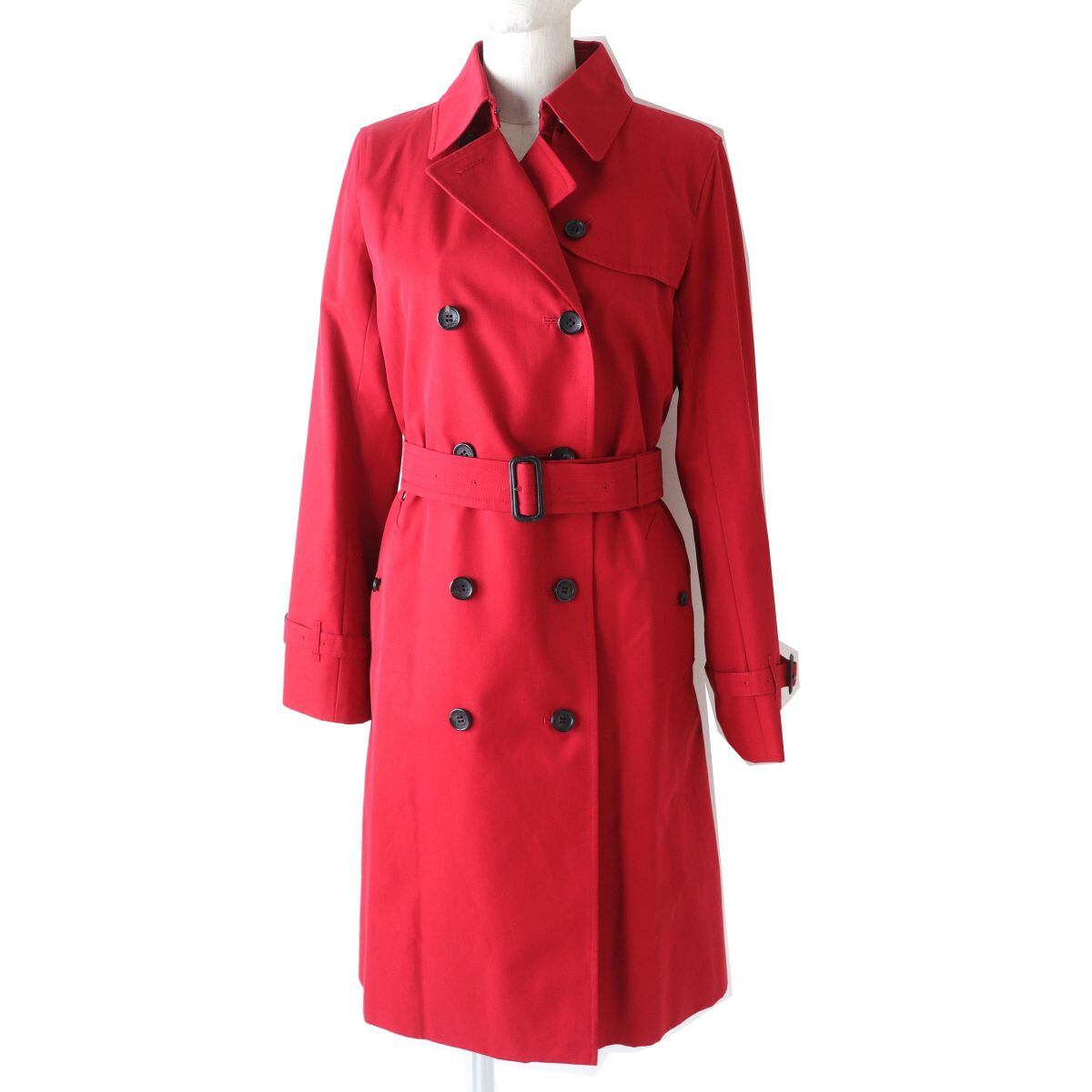 Burberry バーバリー ロング コート ノバチェック ウール 赤 Burberry バーバリー ロング コート ノバチェック ウール 赤