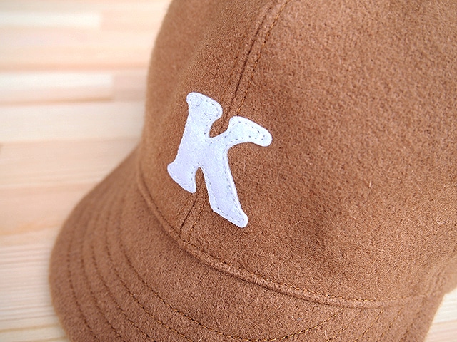 ウール ベースボールキャップ 52㎝"WOOL BASE BALL CAP"(BEIGE "K" 52)