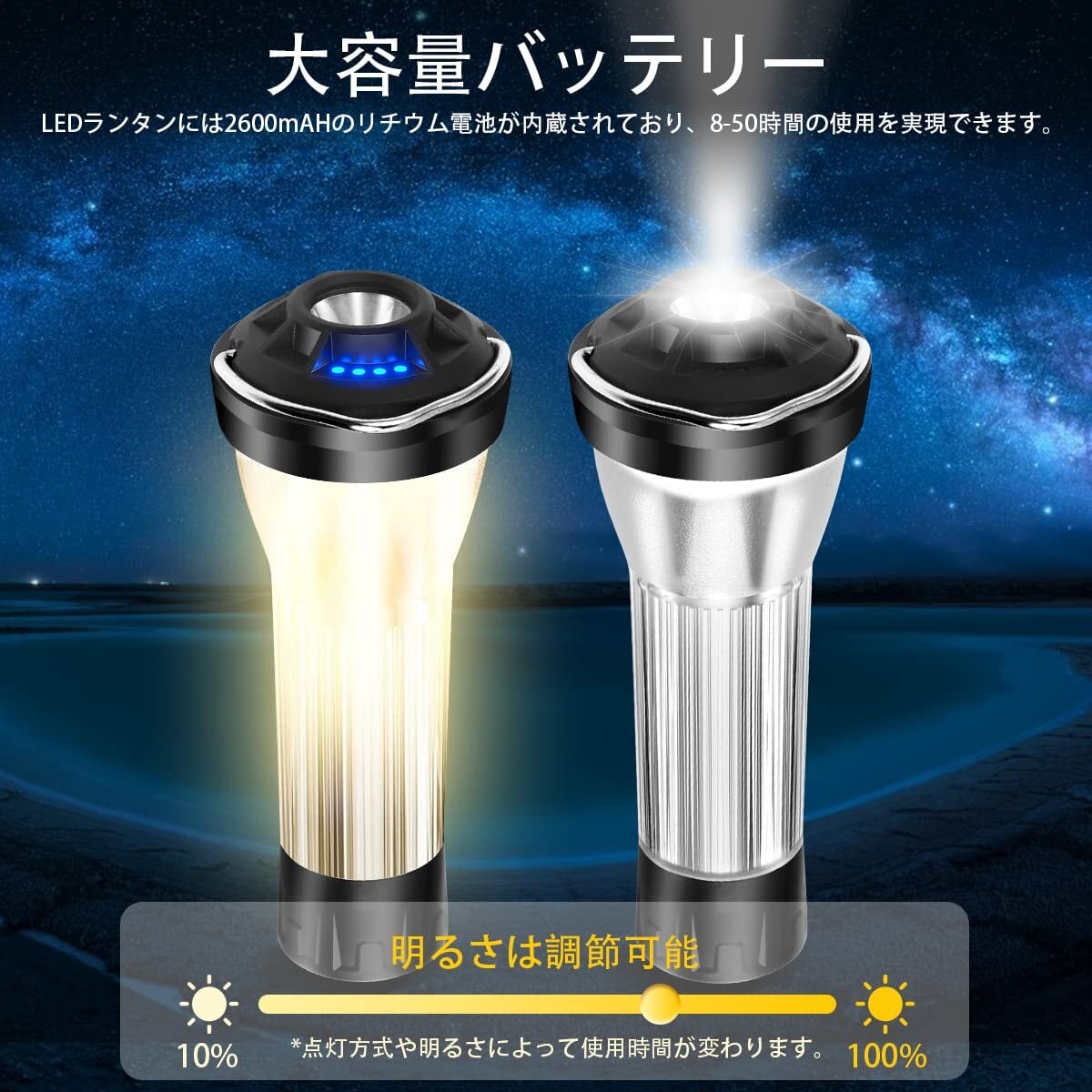 数量限定】【RIBU】Led ランタン USBランタン 充電式 4モード調光 暖色
