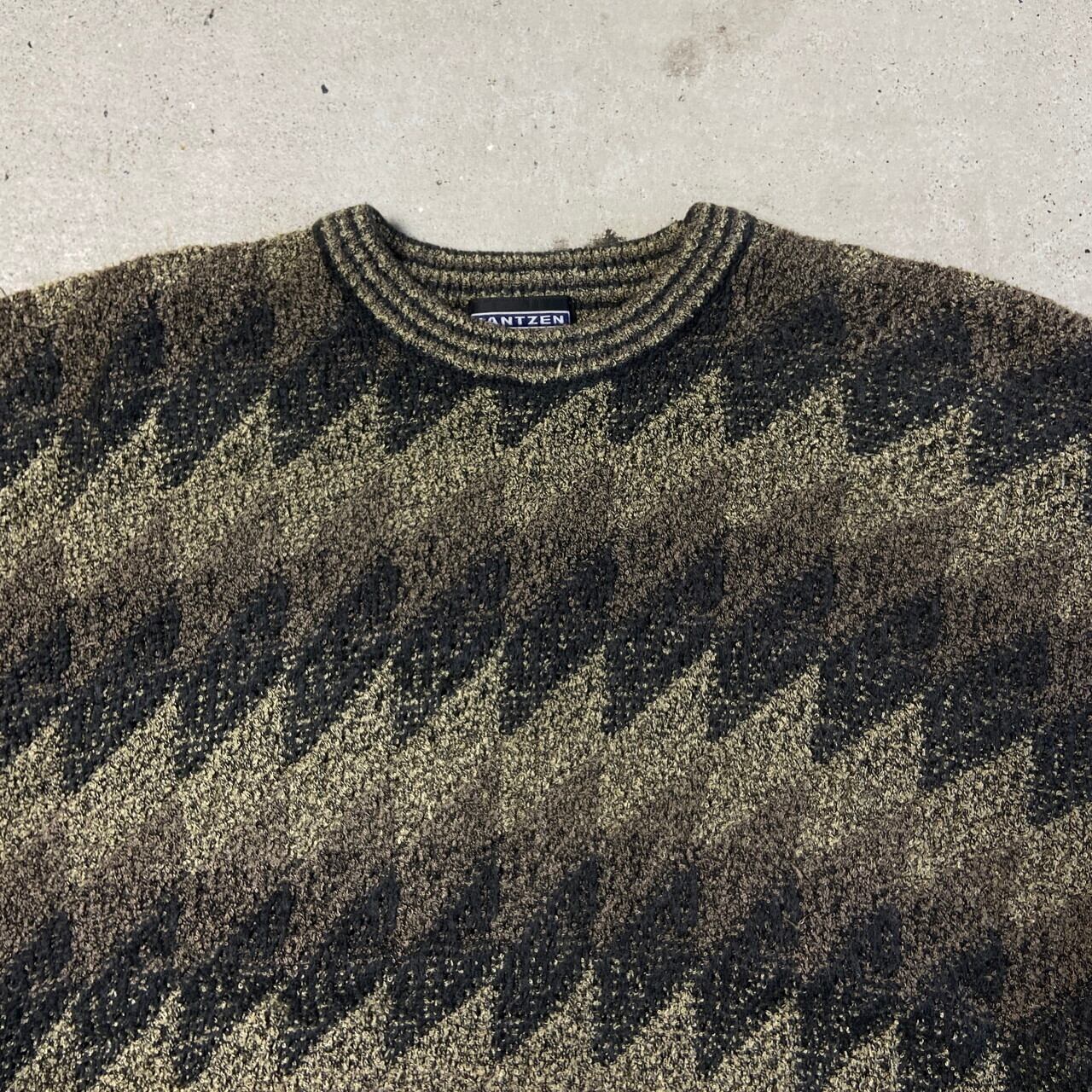 90年代 Jantzen パイルニットセーター アクリル×ポリエステル メンズL 