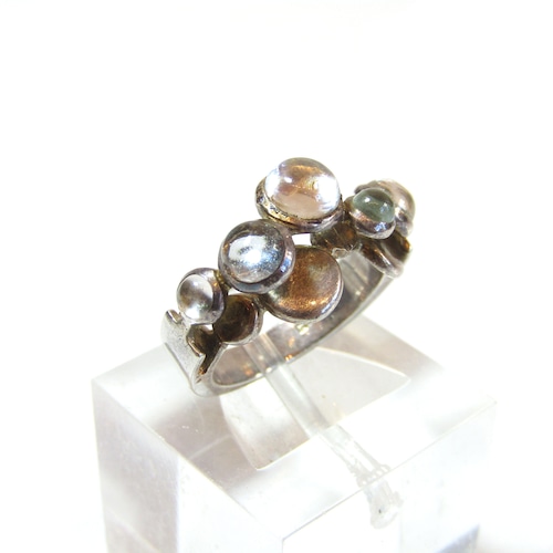 Vintage silver 925 moonstone design ring