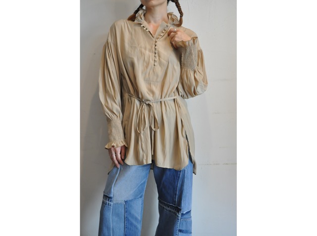 RehersalL】bijou frill collar blouse /【リハーズオール】ビジュー 