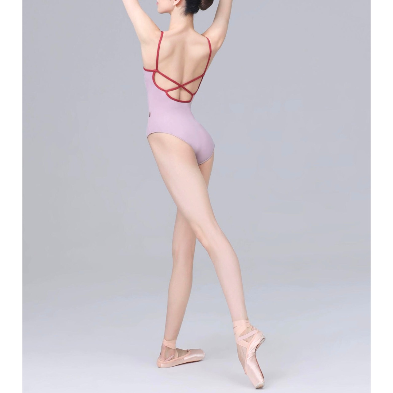 【即納】トリミングクロス キャミソールレオタード カーキグリーン S　L1143