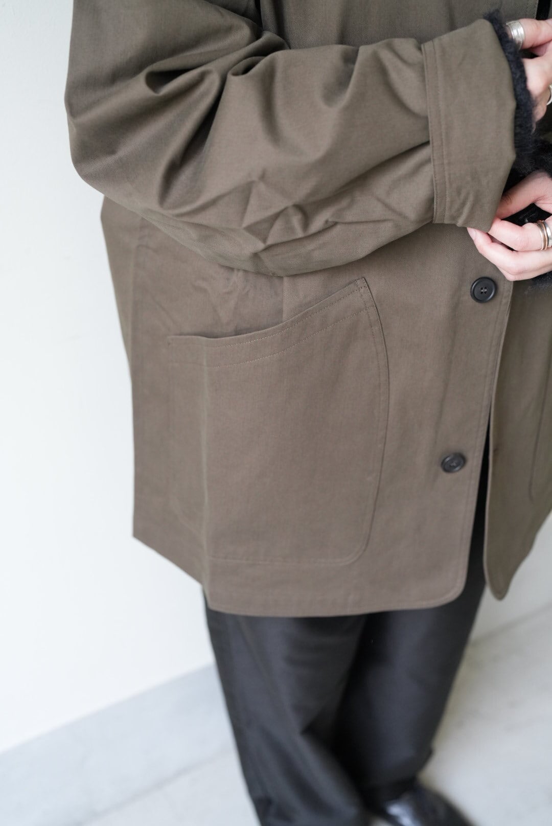 Cristaseya OVERSIZED BLOUSON WITH LEATHER COLLAR | Pay ID