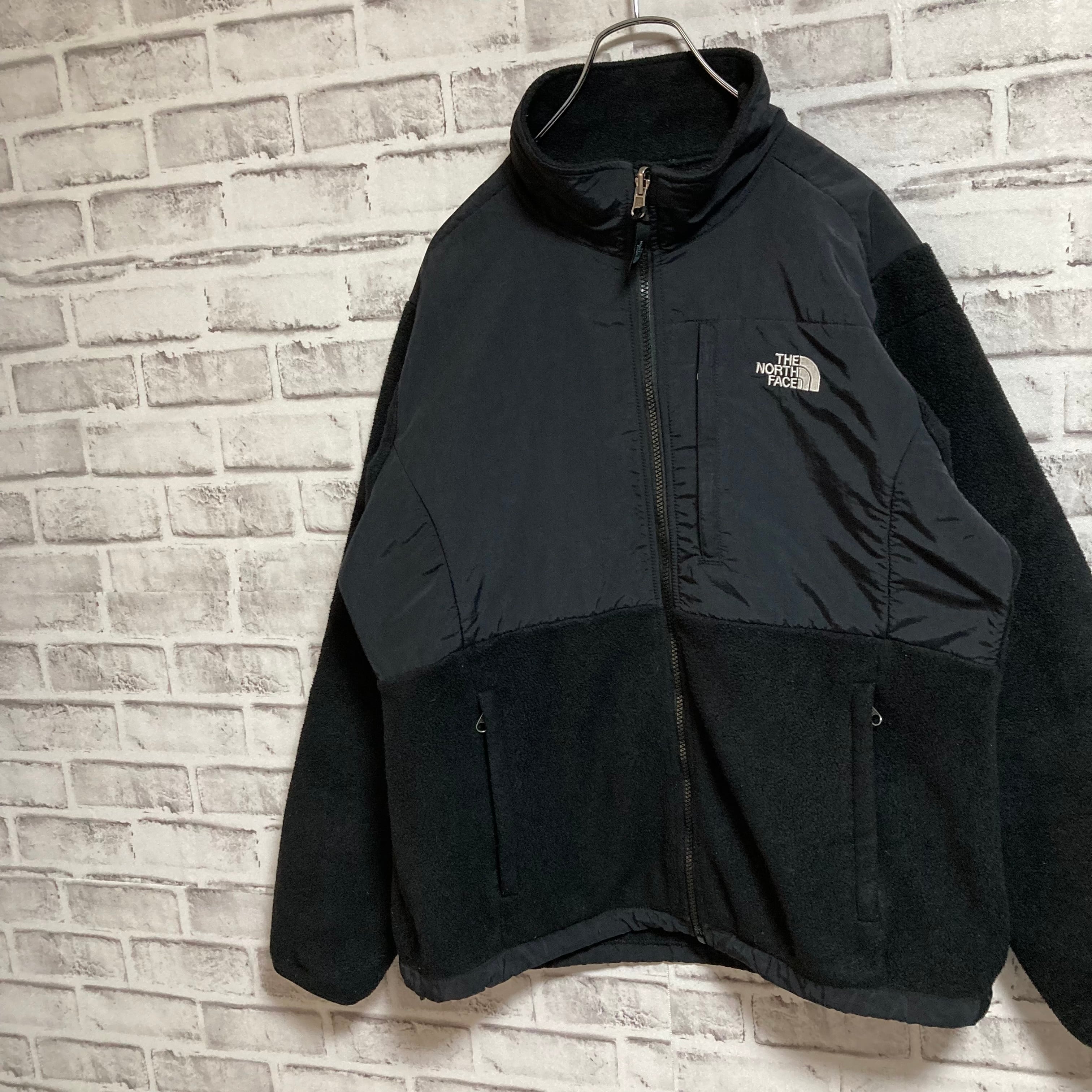 【THE NORTH FACE】Denali Fleece L “POLARTEC” ノースフェイス デナリジャケット フリース ウィメンズ規格  レディース ポーラテック ブラック 切替 胸ロゴ 刺繍ロゴ ゆるだぼ ビッグシルエット アメリカ USA 古着