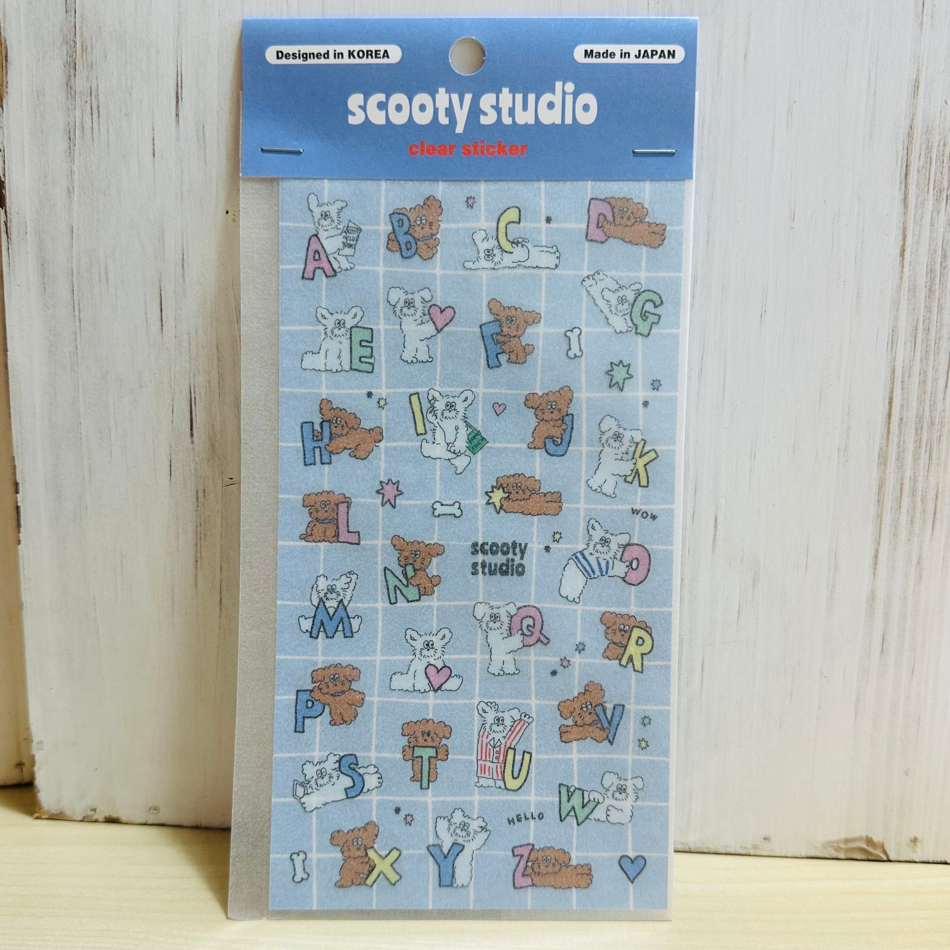 scooty studio クリアシール2シート チャーリーとマイケル | わんこ